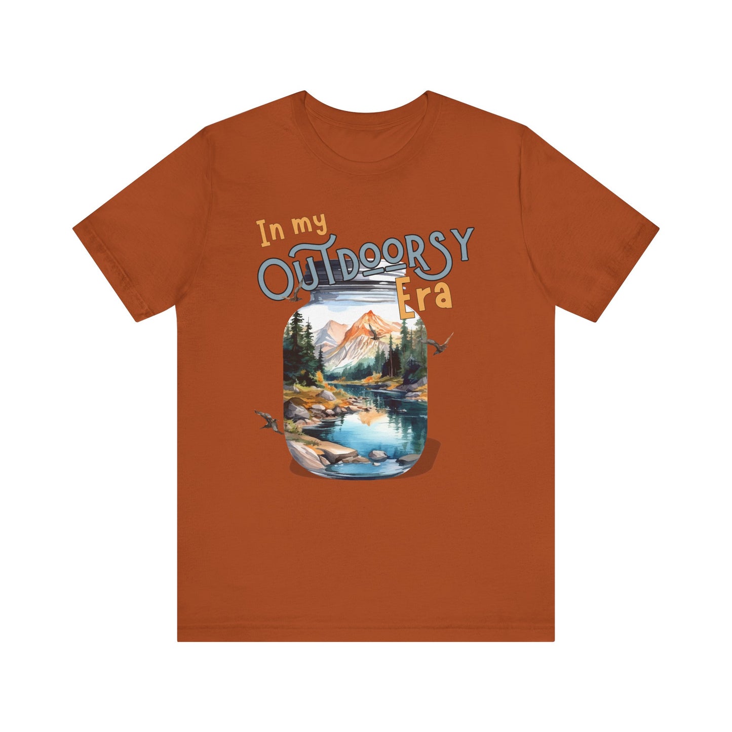 In my outdoorsy era unisex t shirt hot sweet tees free shipping hello spring outdoors camping hiking Bella canvas autumn color tee gift birthday