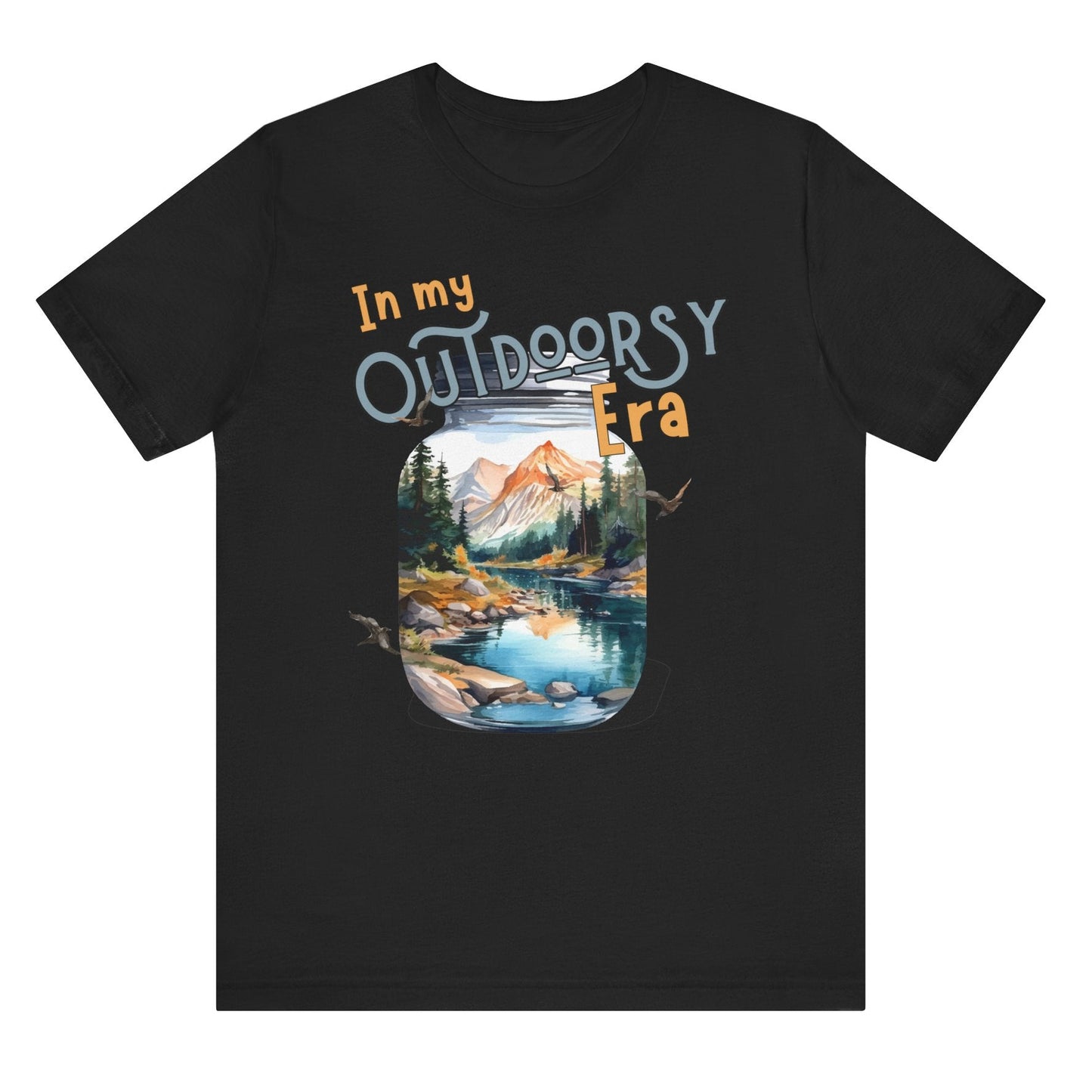 In My Outdoorsy Era T shirt unisex hotsweettees Taylor swift eras in my era collection free shipping outdoor themed nature themed birthday gift for outdoor lover free shipping hiking themed mountains river nature walk camping Black