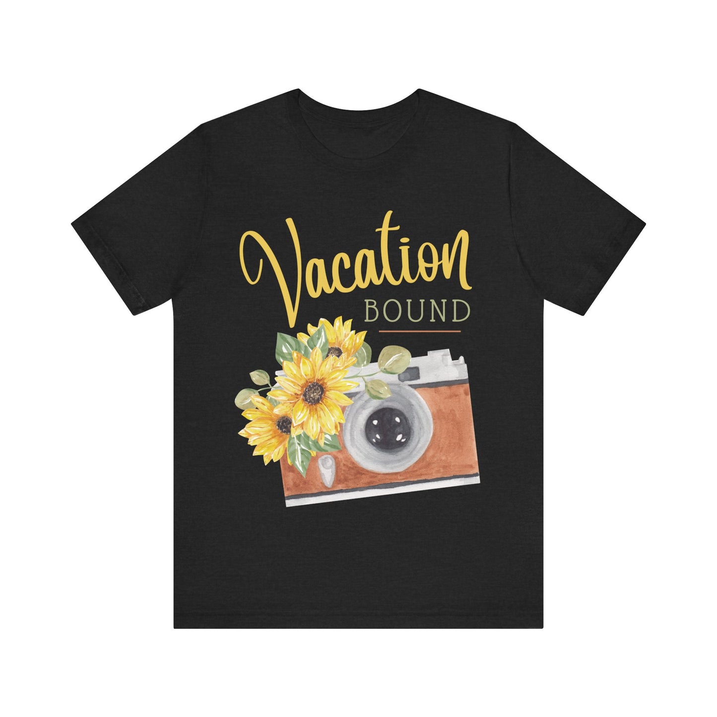 vacation bound t shirt vacation themed t shirt hot sweet tees women’s vacation shirt vacation ready wear summer vacation spring vacation free shipping gifts vintage camera themed t shirt vacation gift vintage camera themed tee Black