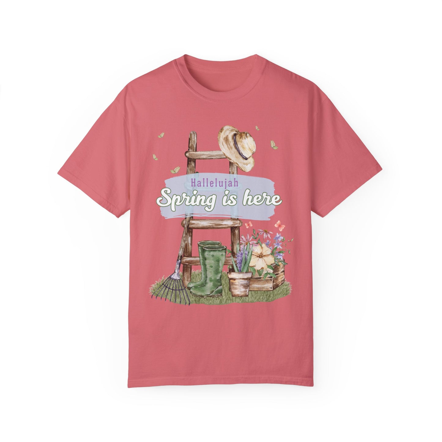 Hallelujah spring is here unisex comfort colors tee hot sweet tees free shipping birthday gift garden lovers women gardeners spring time hello spring pastel spring shirts free shipping birthday gift women’s spring t shirt watermelon pastel