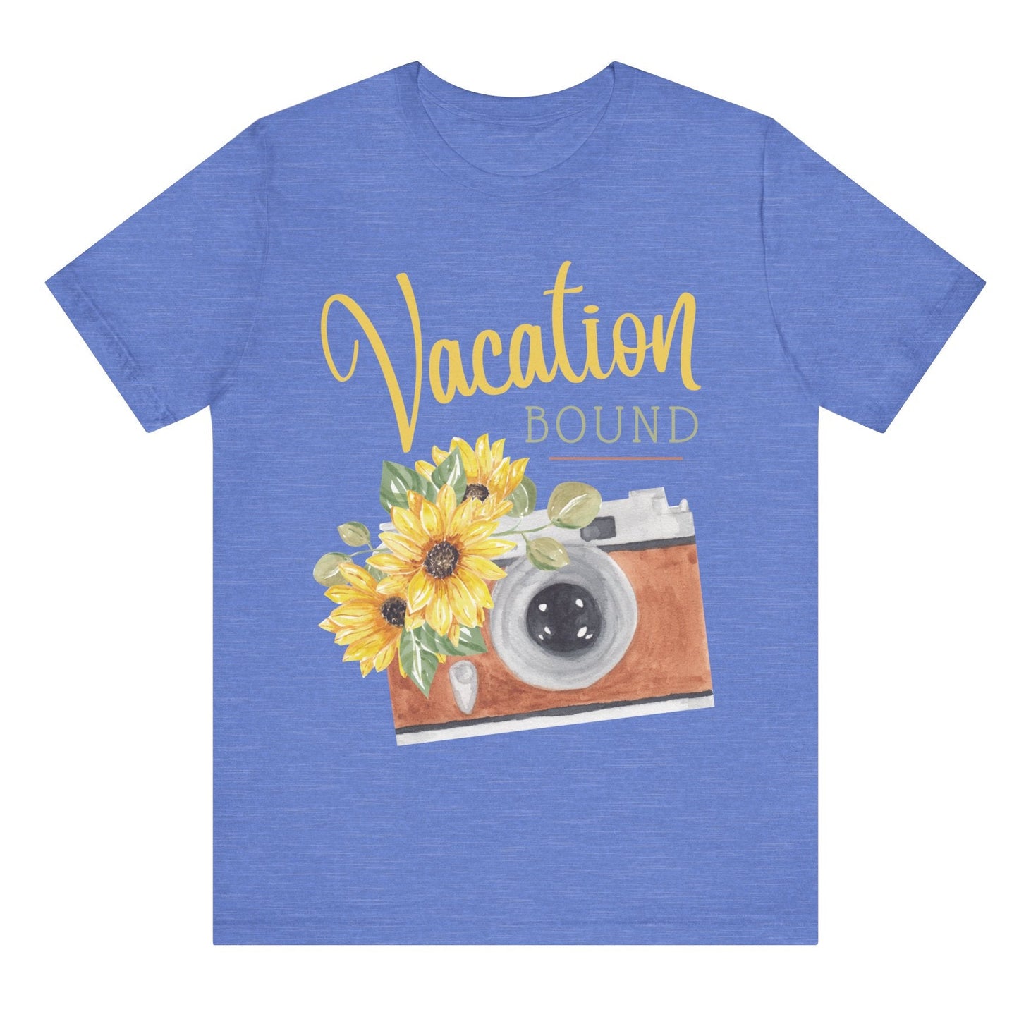 vacation bound t shirt vacation themed t shirt hot sweet tees women’s vacation shirt vacation ready wear summer vacation spring vacation free shipping gifts vintage camera themed t shirt vacation gift vintage camera themed tee Heather Columbia blue
