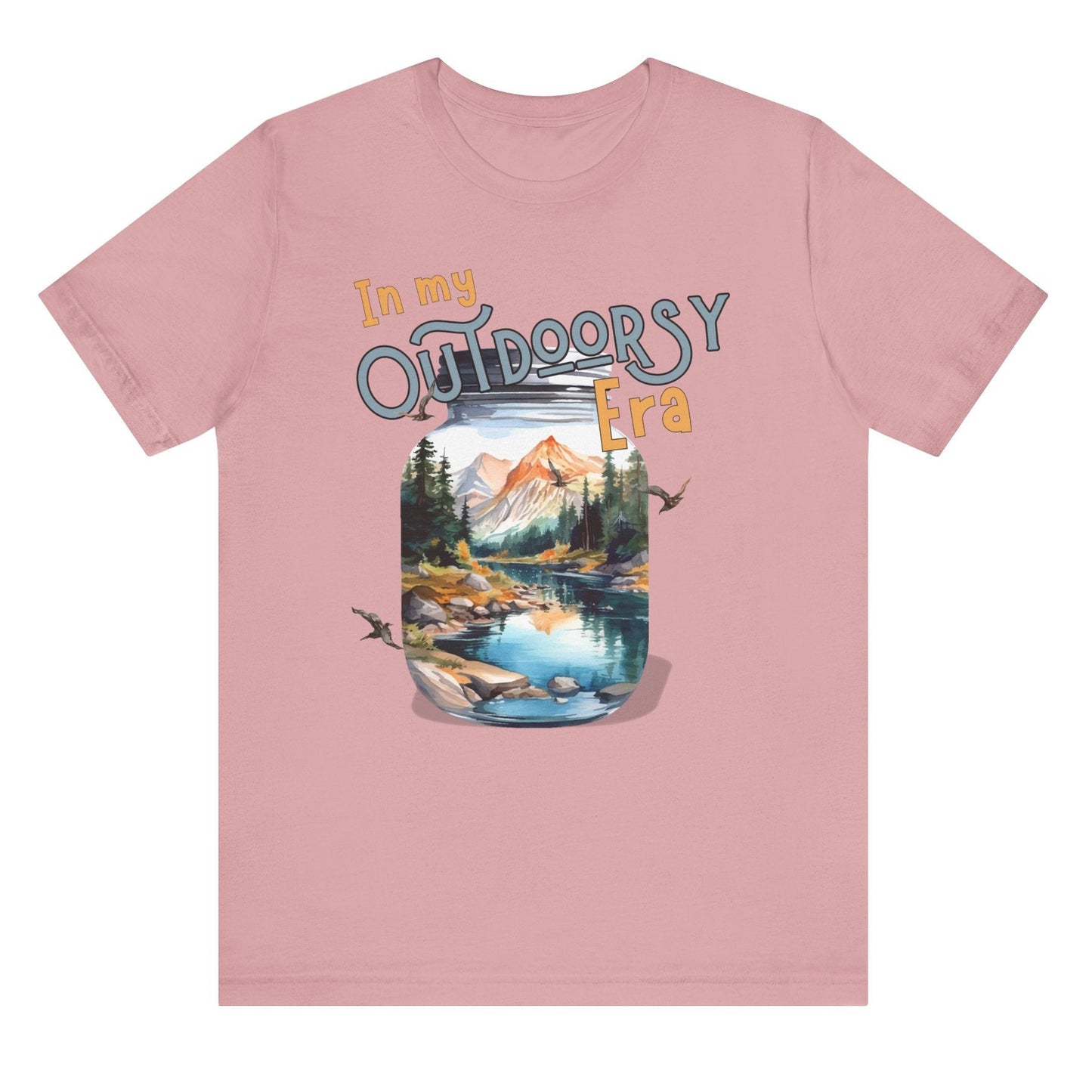 In My Outdoorsy Era T shirt unisex hotsweettees Taylor swift eras in my era collection free shipping outdoor themed nature themed birthday gift for outdoor lover free shipping hiking themed mountains river nature walk camping peach hot sweet tees
