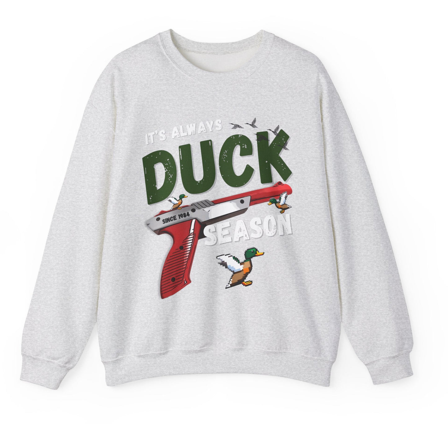 Its always duck season Nintendo game vintage gamer hotsweettees gift video games Mario duck hunt hunter country theme nostalgia womens gift unisex t shirt t shirt mockup duck hunting orange gun video games Nintendo duck hunt 1980 game free shipping Nintendo sweater men’s gamer sweater men’s Nintendo sweater womens Nintendo themed sweater pull over orange duck hunt Nintendo gun classic orange gun duck hunter