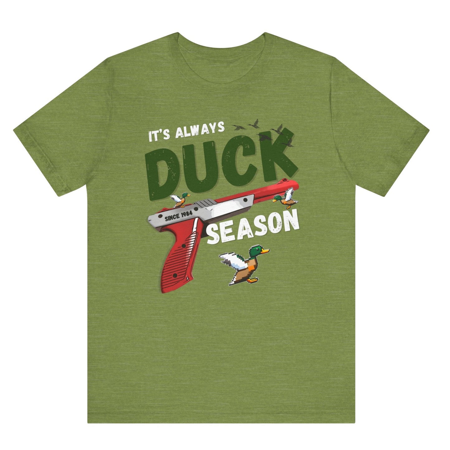 Its always duck season Nintendo game vintage gamer hotsweettees gift video games Mario duck hunt hunter country theme nostalgia womens gift unisex t shirt t shirt mockup duck hunting orange gun video games Nintendo duck hunt 1980 game free shipping Nintendo sweater men’s gamer sweater men’s Nintendo sweater womens Nintendo themed sweater pull over orange duck hunt Nintendo gun classic orange gun duck hunter sweatshirt mallard duck hunter green duck retro video games Green