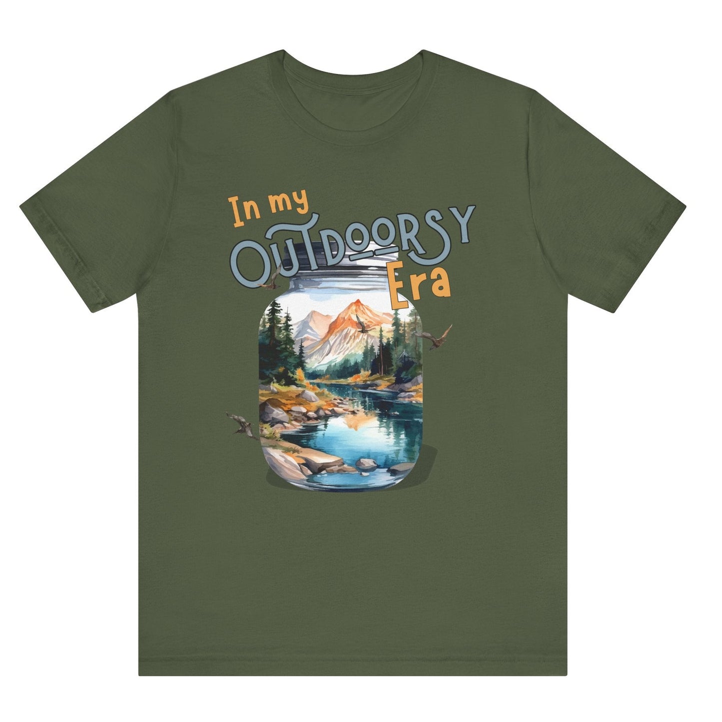 In My Outdoorsy Era T shirt unisex hotsweettees Taylor swift eras in my era collection free shipping outdoor themed nature themed birthday gift for outdoor lover free shipping hiking themed mountains river nature walk camping Gree