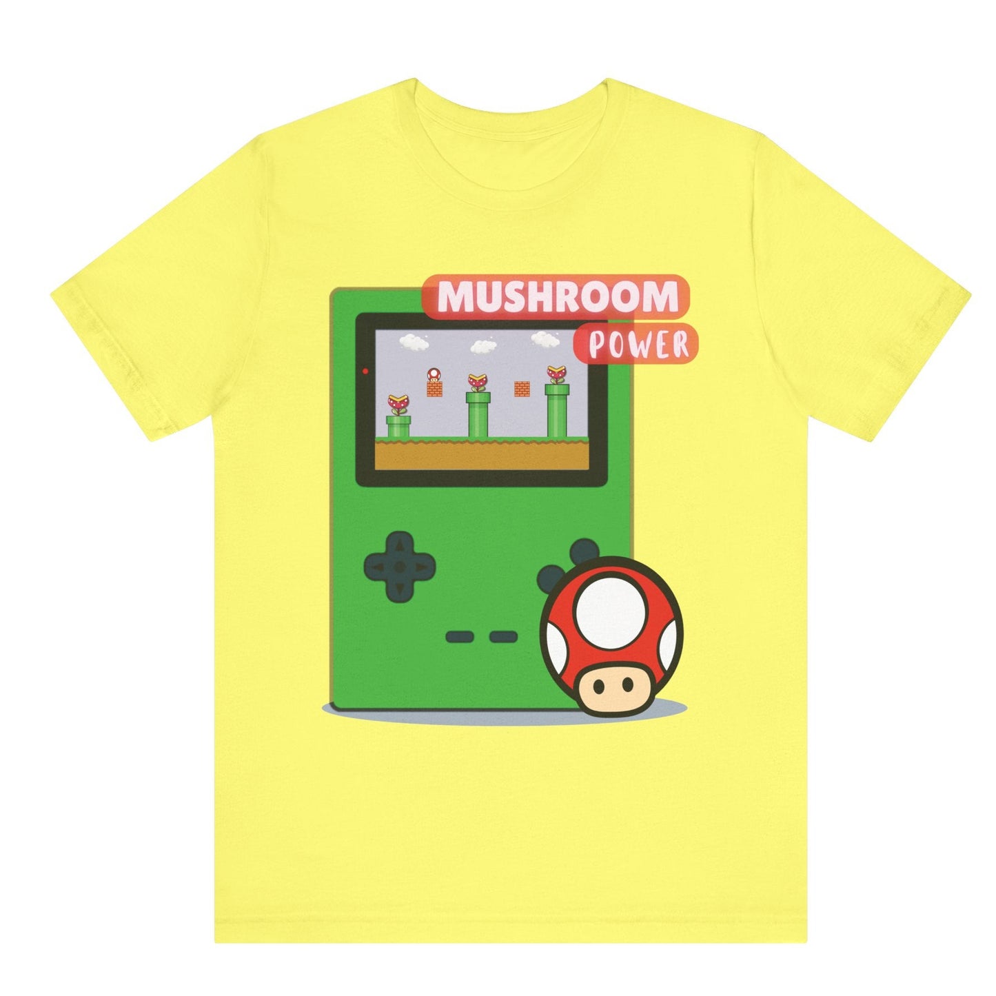 Mushroom power video game t shirt hotsweettees Nintendo lovers gift birthday gamer t shirt free shipping nostalgia t shirt 90s kid gift Mario and Luigi Super Mario Brothers t shirt Super Nintendo 90s mushroom t shirt Nintendo mushroom yellow