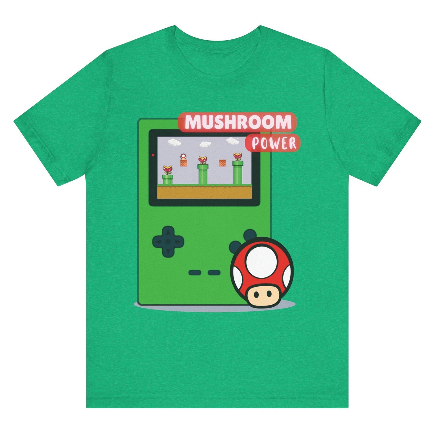 Mushroom power video game t shirt hotsweettees Nintendo lovers gift birthday gamer t shirt free shipping nostalgia nostalgic t shirt royal blue t shirt 90s kid gift Mario and Luigi Super Mario Brothers t shirt Super Nintendo 90s mushroom t shirt Nintendo mushroom mom gift dad gift 40 year old gifts Mother’s Day fathers day beach day gamer gift unisex t shirt Heather Kelly green