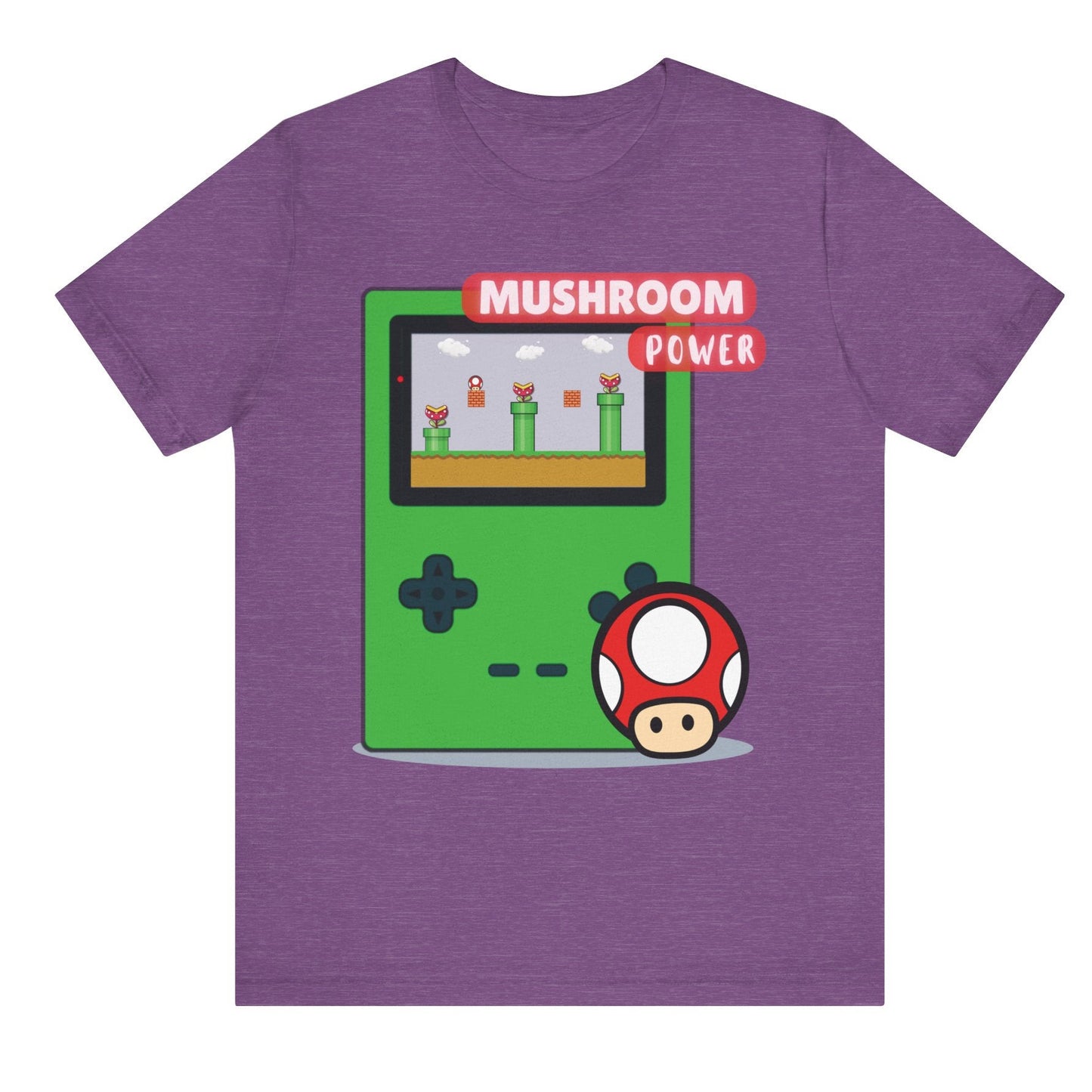 Mushroom power video game t shirt hotsweettees Nintendo lovers gift birthday gamer t shirt free shipping nostalgia nostalgic t shirt royal blue t shirt 90s kid gift Mario and Luigi Super Mario Brothers t shirt Super Nintendo 90s mushroom t shirt Nintendo mushroom mom gift dad gift 40 year old gifts Mother’s Day fathers day beach day gamer gift unisex t shirt Heather team purple