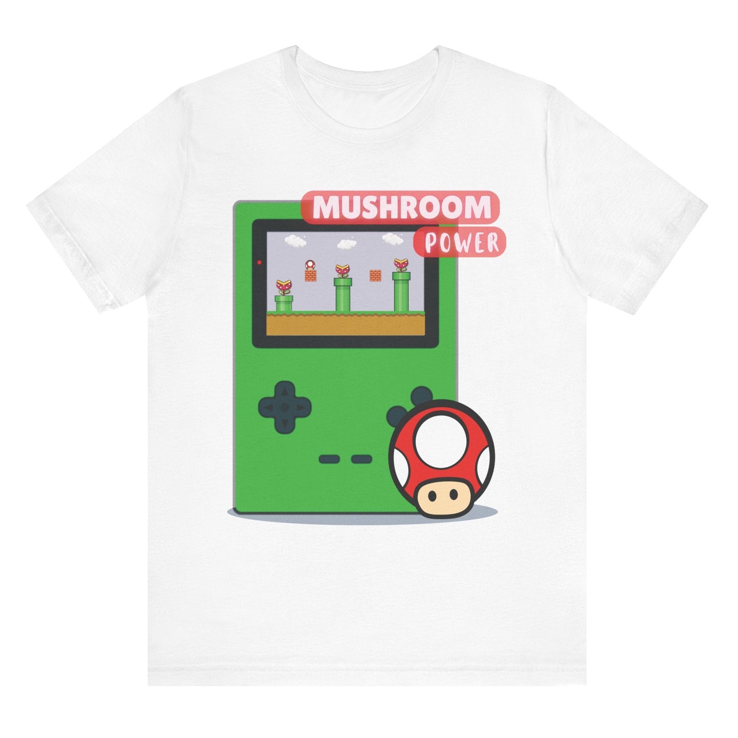 Mushroom power video game t shirt hotsweettees Nintendo lovers gift birthday gamer t shirt free shipping nostalgia nostalgic t shirt royal blue t shirt 90s kid gift Mario and Luigi Super Mario Brothers t shirt Super Nintendo 90s mushroom t shirt Nintendo mushroom mom gift dad gift 40 year old gifts Mother’s Day fathers day beach day gamer gift unisex t shirt White