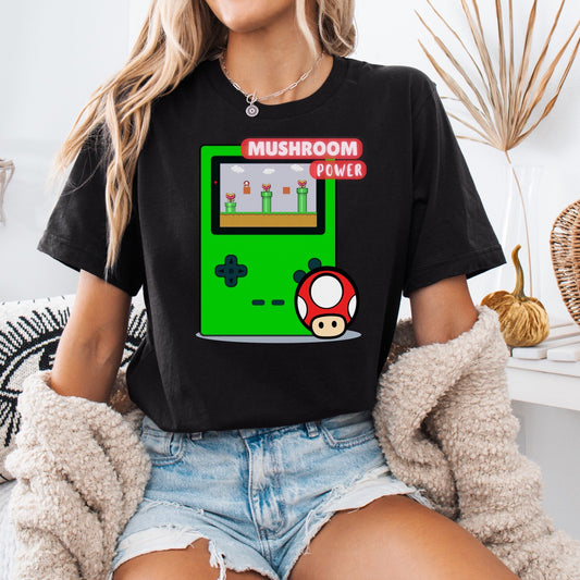 Mushroom power video game t shirt hotsweettees Nintendo lovers gift birthday gamer t shirt free shipping nostalgia nostalgic t shirt royal blue t shirt 90s kid gift Mario and Luigi Super Mario Brothers t shirt Super Nintendo 90s mushroom t shirt Nintendo mushroom mom gift dad gift 40 year old gifts Mother’s Day fathers day beach day gamer gift unisex t shirt Black