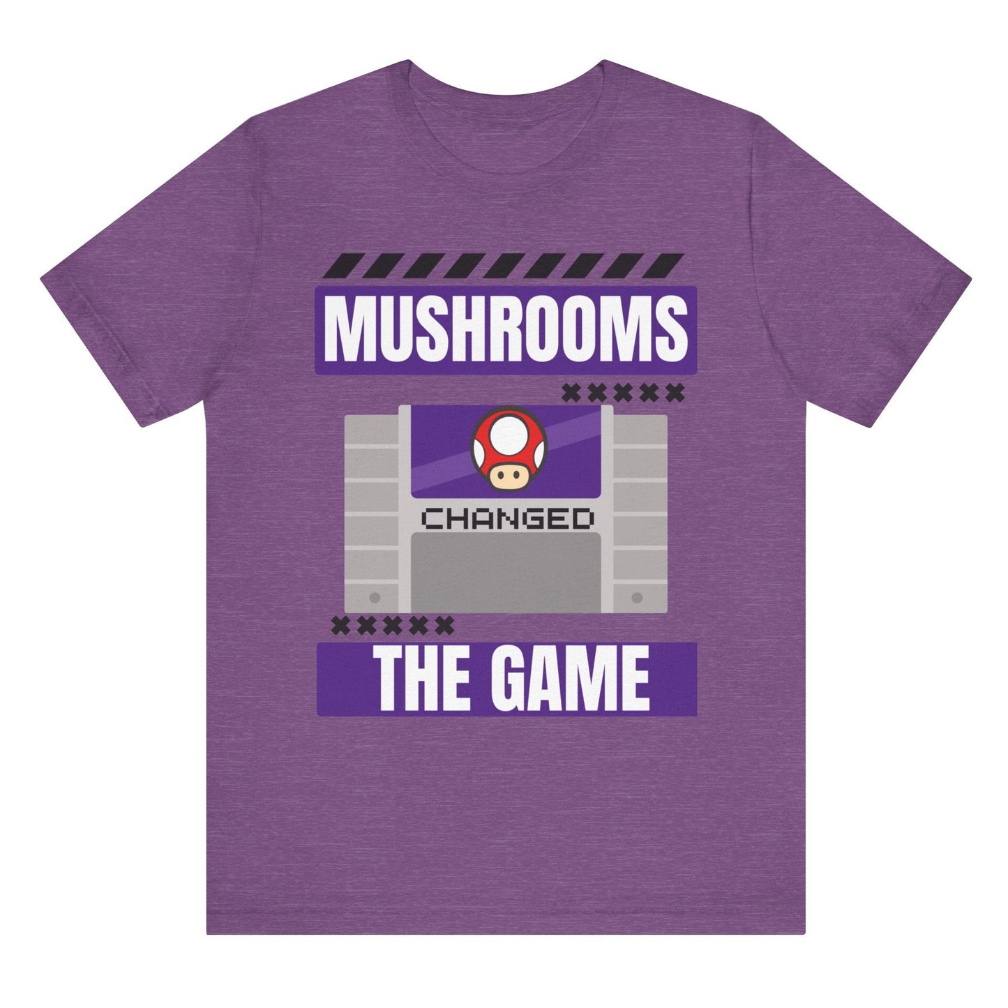Mushrooms changed the game vintage video games psychedelics Mario Nintendo gamer shirt nostalgic gamer gift hot sweet tees free shipping 90s game lover gift 90s nostalgia gamer heather team purple
