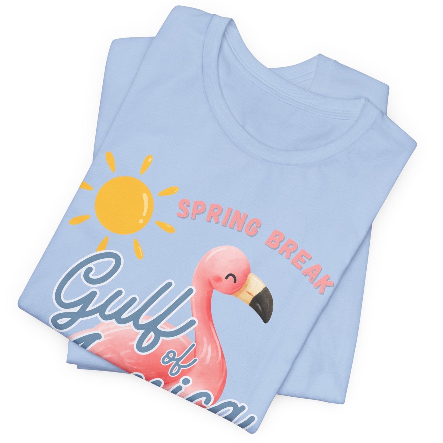 Spring break gulf of America t shirt pink flamingo beach sun shine Florida trump 2025 unisex t shirt hotsweettees pink shirt summer shirt birthday gift trump lovers gift spring break 2025 t shirt Florida summer patriotic women’s t shirt