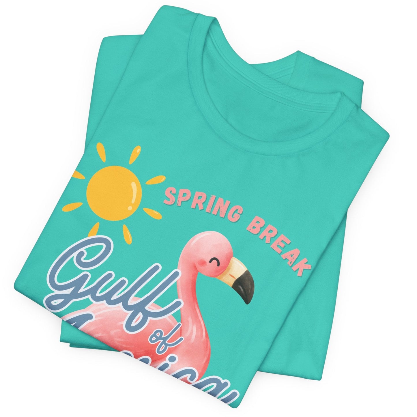 Spring break gulf of America t shirt pink flamingo beach sun shine Florida trump 2025 unisex t shirt hotsweettees pink shirt summer shirt birthday gift trump lovers gift spring break 2025 t shirt Florida summer patriotic women’s t shirt
