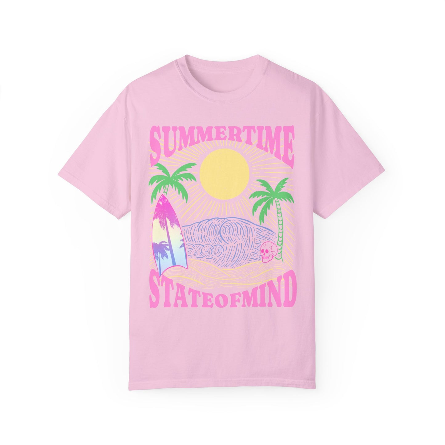 Summertime State of mind summer beach surfer palm tree hot sweet tees comfort colors Blossom