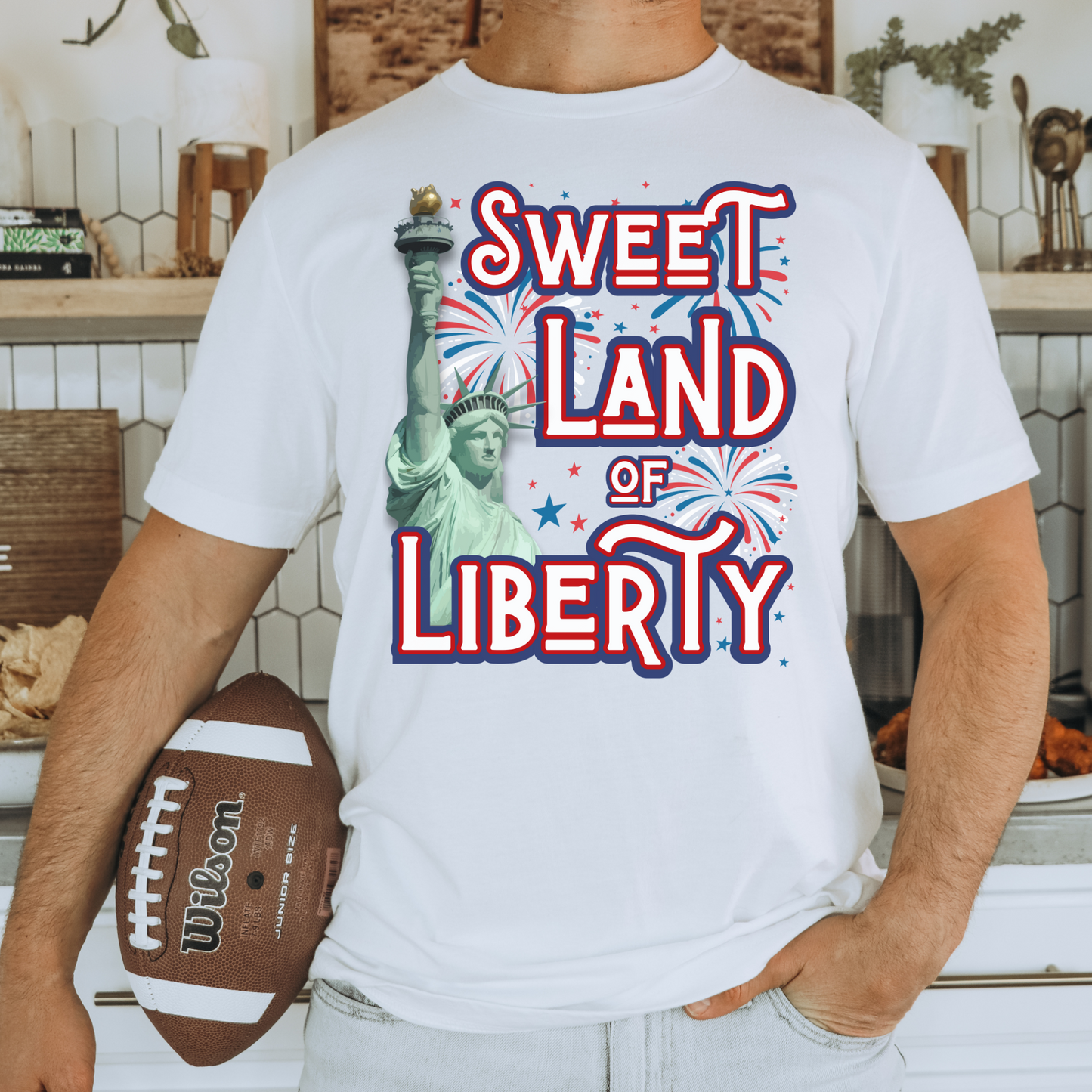 Sweet land of liberty comfort colors Statue of Liberty USA hot sweet tees free shipping patriotic USA america first birthday Father’s Day gift southern values trump 47 comfort colors t shirt tee women tee men tee White tee