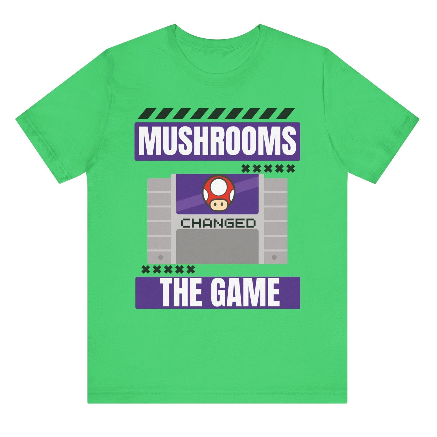 Mushrooms changed the game vintage video games psychedelics Mario Nintendo gamer shirt nostalgic gamer gift hot sweet tees free shipping 90s game lover gift 90s nostalgia gamer 90s bright color shirt Super Nintendo theme vintage video games 90s kids birthday gift gamer gift throwback Nintendo Synthetic green bright green