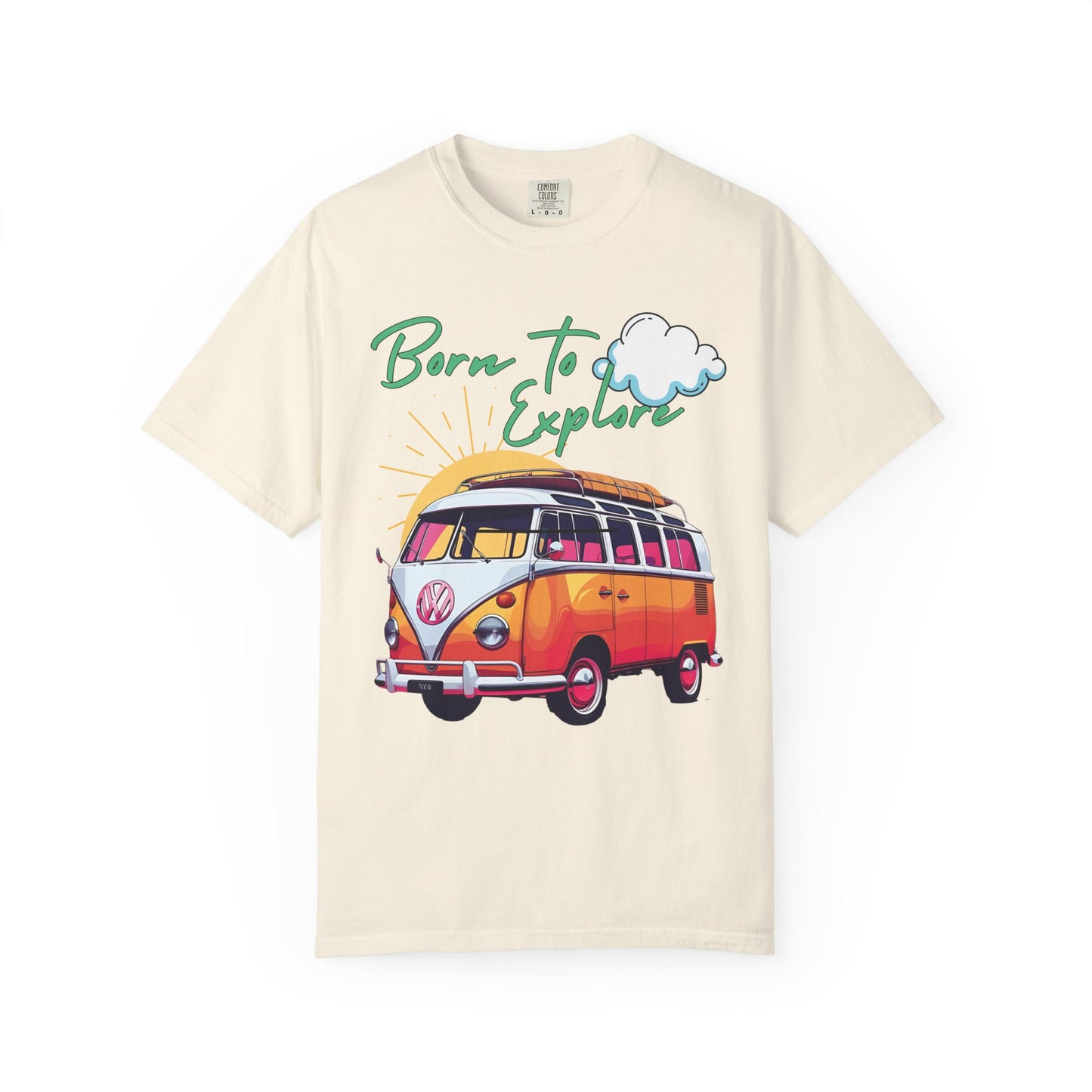 Born To Explore Traveler Unisex Comfort Colors T Shirt Traveler Themed Vinatge Bus Van Life