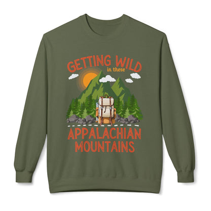 Getting wild in these Appalachian mountains unisex sweatshirt pull over sweater  hiking themed sweater hiking lovers gift mountain climbing themed gift Appalachian trail hikers gift Hot sweet tees mountain hiker mountain themed women’s gift southern pride north Georgia free shipping