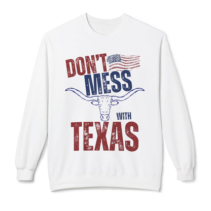 Don’t Mess with Texas Pullover Sweatshirt Long Horn Texas Themed Sweater Texas Lovers Sweater Patriot Themed Sweatshirt State Theme Pullover