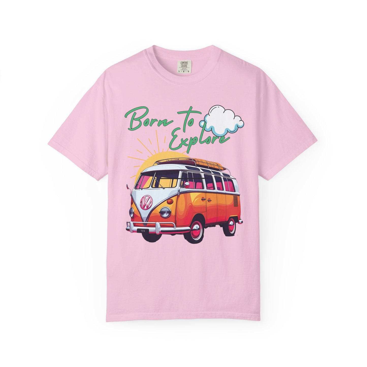 Born To Explore Traveler Unisex Comfort Colors T Shirt Traveler Themed Vinatge Bus Van Life