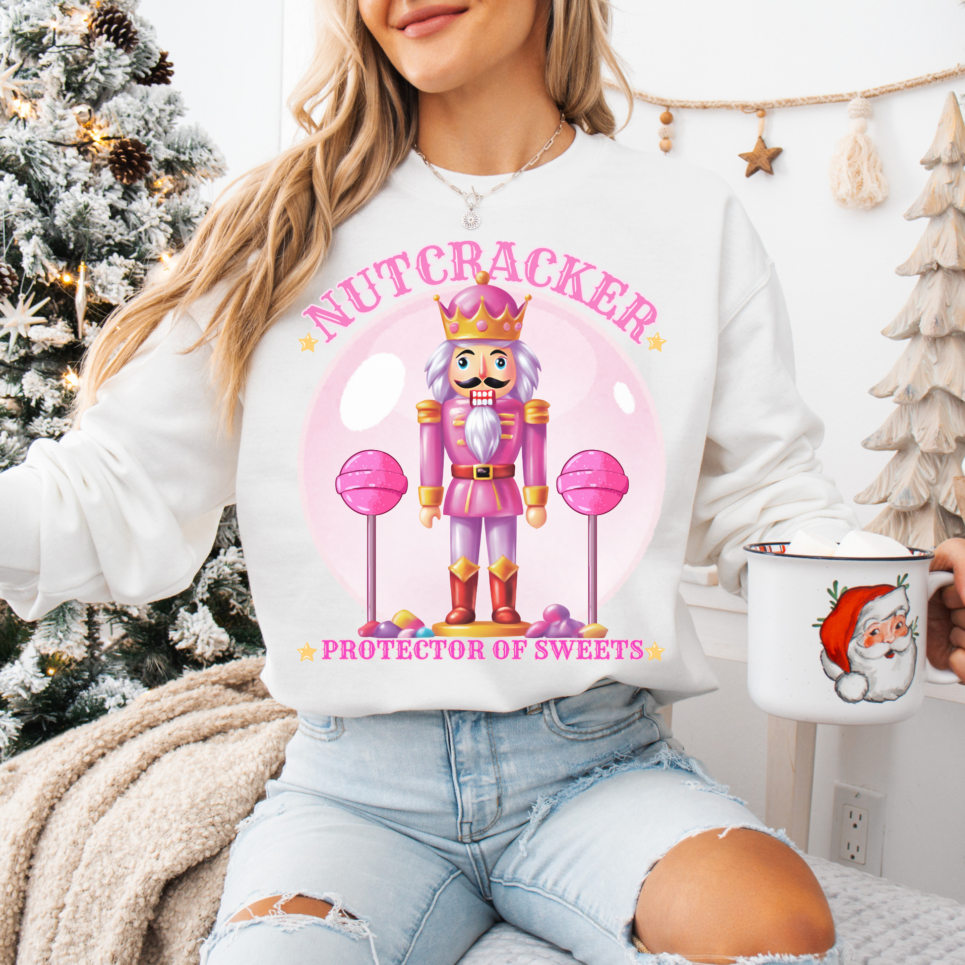  Christmas Nutcracker Sweater Protector of Sweets Pullover  
Holiday Nutcracker Design  
Cute Candy Themed Sweatshirt
Pink Nutcracker Cotton Sweater  
Festive Holiday Pullover  
Nutcracker Ballet Inspired Apparel  
Whimsical Christmas Sweatshirt  
USA Made Holiday Sweater  
Cozy Cotton Christmas Pullover  
Sweets Guardian Nutcracker Shirt  
Modern Nutcracker Graphic Tee  
Candy Land Holiday Wear  
Regal Nutcracker King Sweater  
Enchanted sweet candy Sweater hotsweettees free shipping