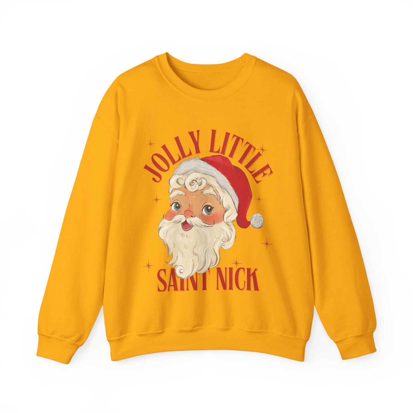 Christmas pullover sweater Santa jolly Saint Nick cotton sweater 
Jolly little Saint Nick Christmas pullover sweater Christmas themed gift Christmas sweater hotsweettees free shipping Santa themed sweater Santa Claus themed gift Santa sweater womens Santa sweater women’s Santa pullover Christmas gift 