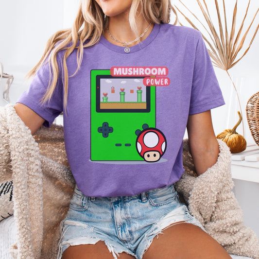 Heather team purple mushroom power hot sweet tees Mushroom power video game t shirt hotsweettees Nintendo lovers gift birthday gamer t shirt free shipping nostalgia nostalgic t shirt royal blue t shirt 90s kid gift Mario and Luigi Super Mario Brothers t shirt Super Nintendo 90s mushroom t shirt Nintendo mushroom mom gift dad gift 40 year old gifts Mother’s Day fathers day beach day gamer gift unisex t shirt