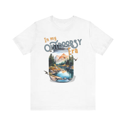 In My Outdoorsy Era T shirt unisex hotsweettees Taylor swift eras in my era collection free shipping outdoor themed nature themed birthday gift for outdoor lover free shipping hiking themed mountains river nature walk camping  White