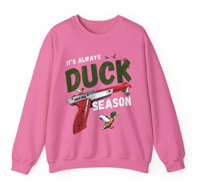 Its always duck season Nintendo game vintage gamer hotsweettees gift video games Mario duck hunt hunter country theme nostalgia womens gift unisex t shirt  t shirt mockup duck hunting orange gun video games Nintendo duck hunt 1980 game free shipping Nintendo sweater men’s gamer sweater men’s Nintendo sweater womens Nintendo themed sweater pull over orange duck hunt Nintendo gun classic orange gun duck hunter