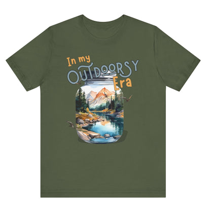 In My Outdoorsy Era T shirt unisex hotsweettees Taylor swift eras in my era collection free shipping outdoor themed nature themed birthday gift for outdoor lover free shipping hiking themed mountains river nature walk camping  Gree