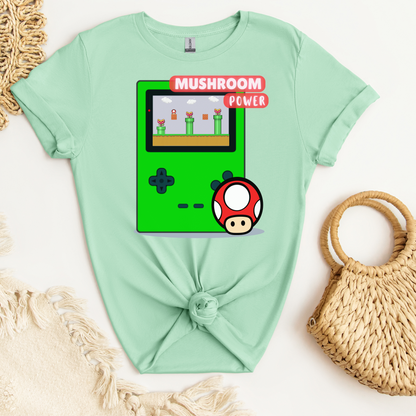 Mushroom power video game t shirt hotsweettees Nintendo lovers gift birthday gamer t shirt free shipping nostalgia t shirt 90s kid gift Mario and Luigi Super Mario Brothers t shirt Super Nintendo 90s mushroom t shirt Nintendo mushroom mint