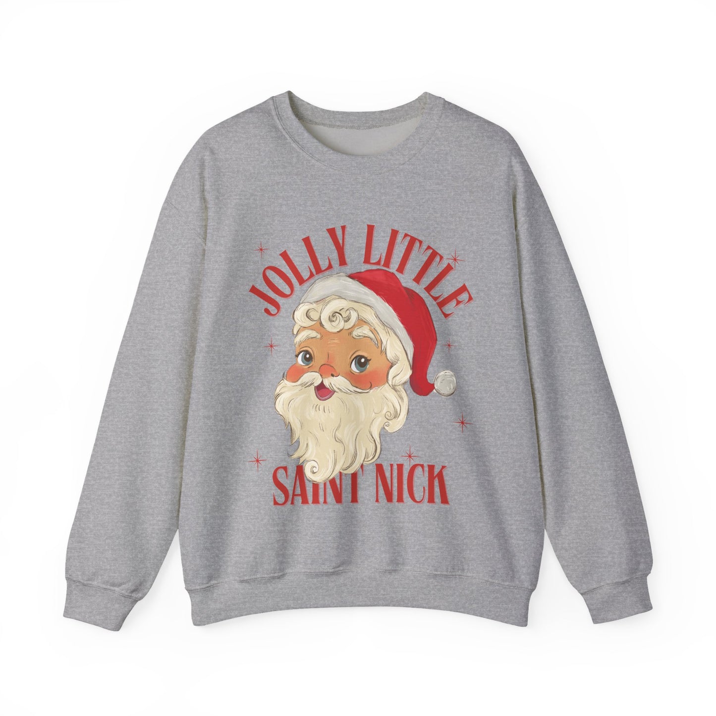 Christmas pullover sweater Santa jolly Saint Nick cotton sweater 
Jolly little Saint Nick Christmas pullover sweater Christmas themed gift Christmas sweater hotsweettees free shipping Santa themed sweater Santa Claus themed gift Santa sweater womens Santa sweater women’s Santa pullover Christmas gift 