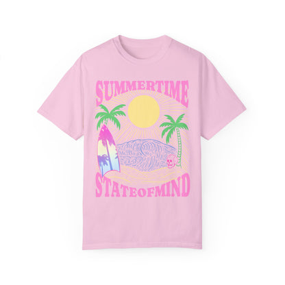 Summertime State of mind summer beach surfer palm tree hot sweet tees comfort colors Blossom
