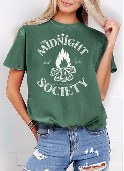 comfort colors midnight society 90s kid nostalgia hot sweet tees free shipping us company bonfire camping Nickelodeon Saturday night kids born in the 80s born in the 90s birthday gift Light green