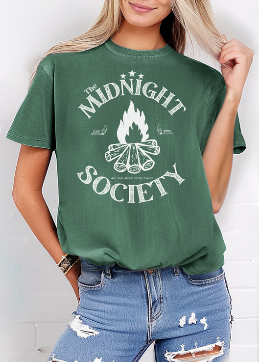 comfort colors midnight society 90s kid nostalgia hot sweet tees free shipping us company bonfire camping Nickelodeon Saturday night kids born in the 80s born in the 90s birthday gift Light green