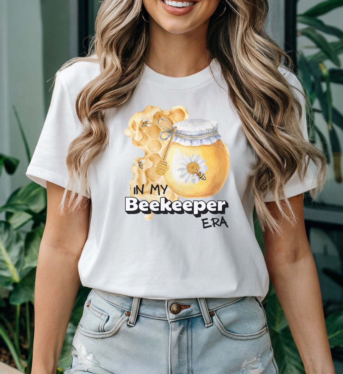 In my beekeeper era unisex t shirt hot sweet tees free shipping Taylor swift eras tour swifties birthday gift bee lovers honey bees spring time gifts summer in my era collection birthday gift girlie shirt spring themed birthday gift bee lovers gift women’s bee keeper shirt unisex bee t shirt hot sweet tees unique t shirt spring time themed t shirt honey bee honey White