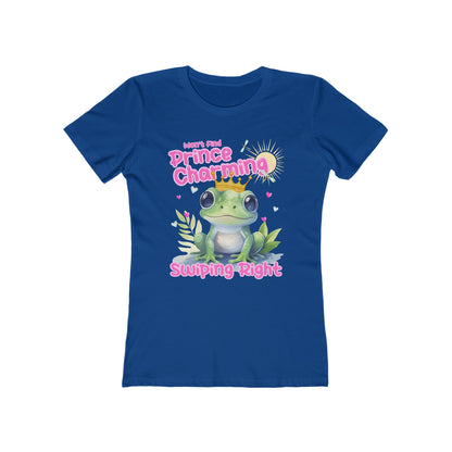 Won’t Find Prince Charming Swiping Right Womens T Shirt Dating Themed Birthday Gift