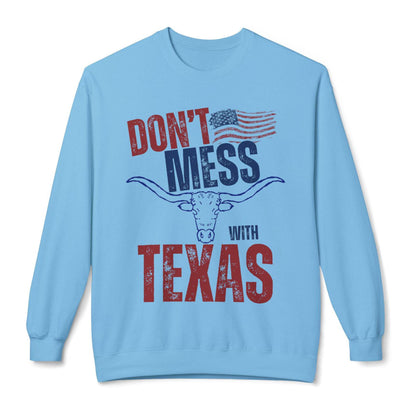 Don’t Mess with Texas Pullover Sweatshirt Long Horn Texas Themed Sweater Texas Lovers Sweater Patriot Themed Sweatshirt State Theme Pullover